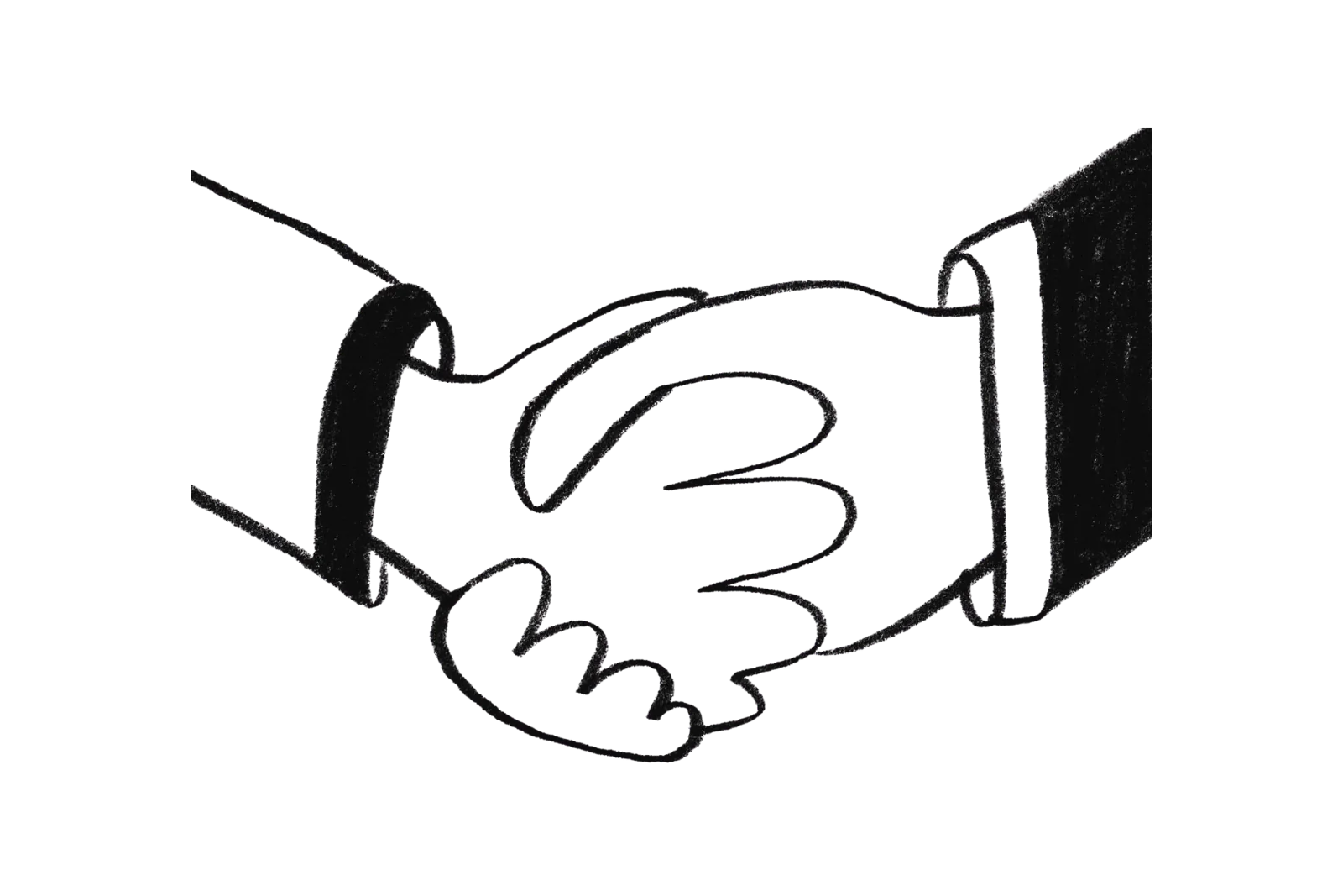 Illustration d'une poignée de main, symbole de la relation de confiance avec nos clients